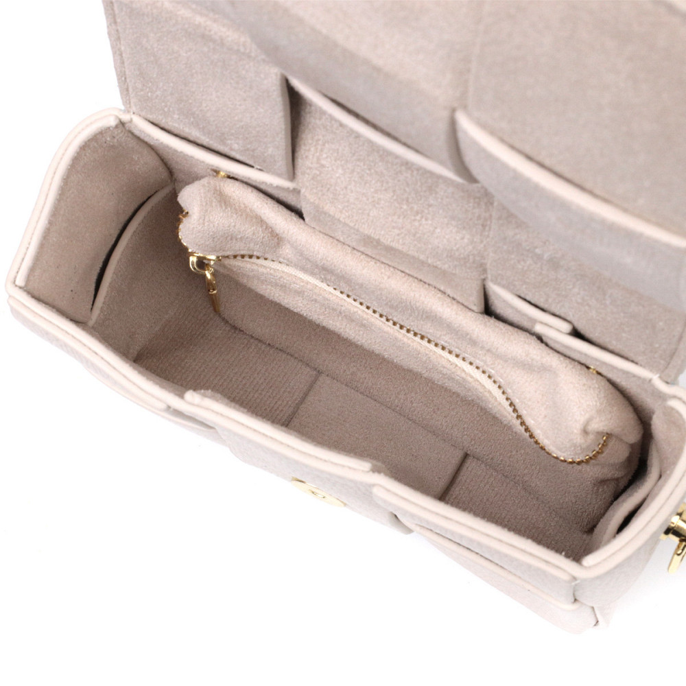 Вечерняя женская сумка с переплетами из натуральной кожи Vintage 22311 Белая Киев - изображение 7