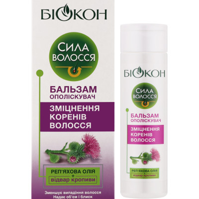 Кондиционер для волос Біокон Сила волос Бальзам ополаскиватель Укрепление корней 205 мл (4823110303313) Винница - изображение 1