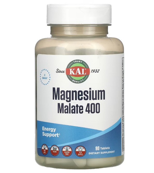 Магний малат (Magnesium Malate) KAL, 400 мг 90 таблеток Київ - фото 1