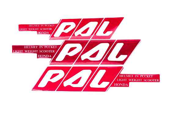 Наклейки (набір) PAL (45х23см, червоні) (#0101) Мукачево