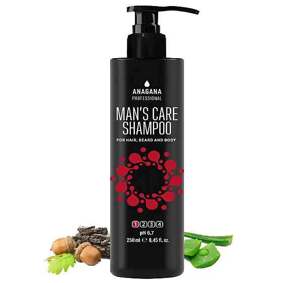 Шампунь Чоловічий догляд для волосся, бороди та тіла MAN'S CARE SHAMPOO ANAGANA 250 мл Київ