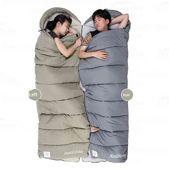 Спальний мішок з капюшоном Naturehike M300 CNK2350WS023, сірий, правий Київ