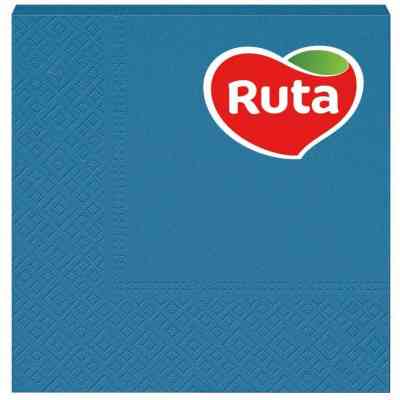 Серветки столові Ruta Колор 3 шари 33х33 см Лазурні 20 шт. (4820202892717) Вінниця