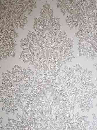 Шпалери вінілові на флізеліні AS creation Garda 1.06Х10.05 класика вензелья великі кремові коричневі срібло Київ