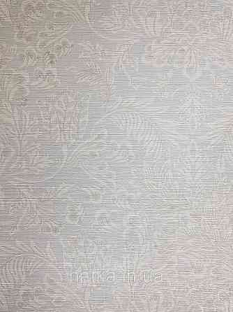 Шпалери флізелінові еко Casadeco Five o'clock 0.53х10 квіти листя білі на світло бузковому під тканина гобелен Київ