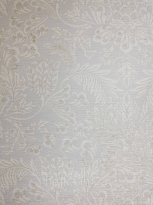 Шпалери флізелінові еко Casadeco Five o'clock 0.53х10 квіти листя білі на світло бузковому під тканина гобелен Київ - фото 3