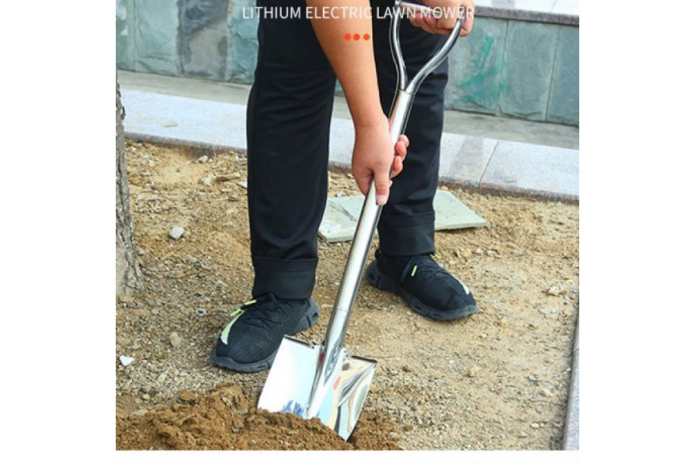 Садовая штыковая лопата из нержавеющей стали 80 см  с удобной ручкой, подарок Одесса - изображение 2