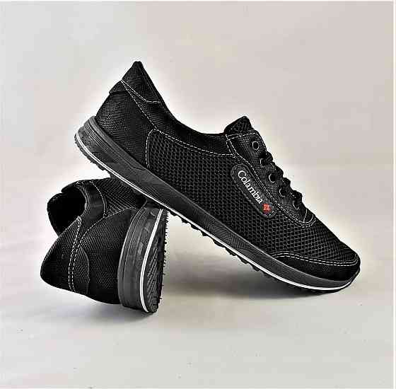 Кроссовки Мужские Сеточка Чёрные Летние Мокасины (размеры: 40,41,44) Днепр