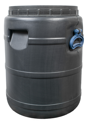 Бочка 30 л пластиковая техническая черная   широкая горловина бидон Днепр