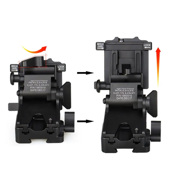Крепление для NVG c Horn и Dovetail интерфейсами для PVS-7/14/15/18/21/31 Norotos CL24-0237 (Черный) Винница