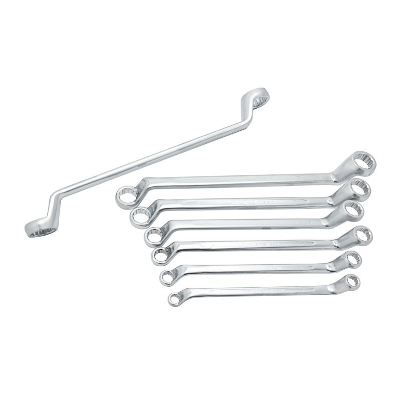 Ключі накидні відігнуті на 75грд., Набір 7пр. (8х9,10х11,12х13,14х15,16х17,18х19,22х24) Одеса - фото 3