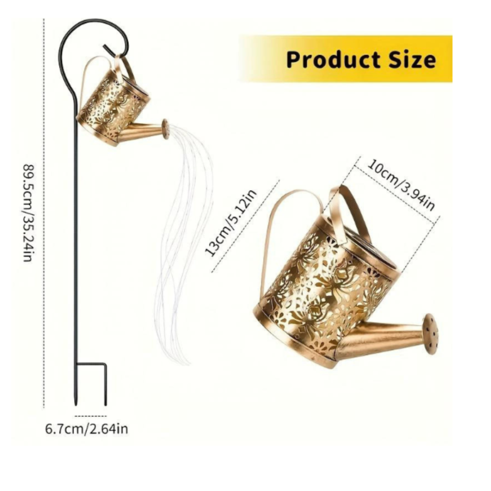 Садовый светильник Лейка с крючком 80 см на солнечной батарее 12 х 10.5 см Лілея Одесса - изображение 2