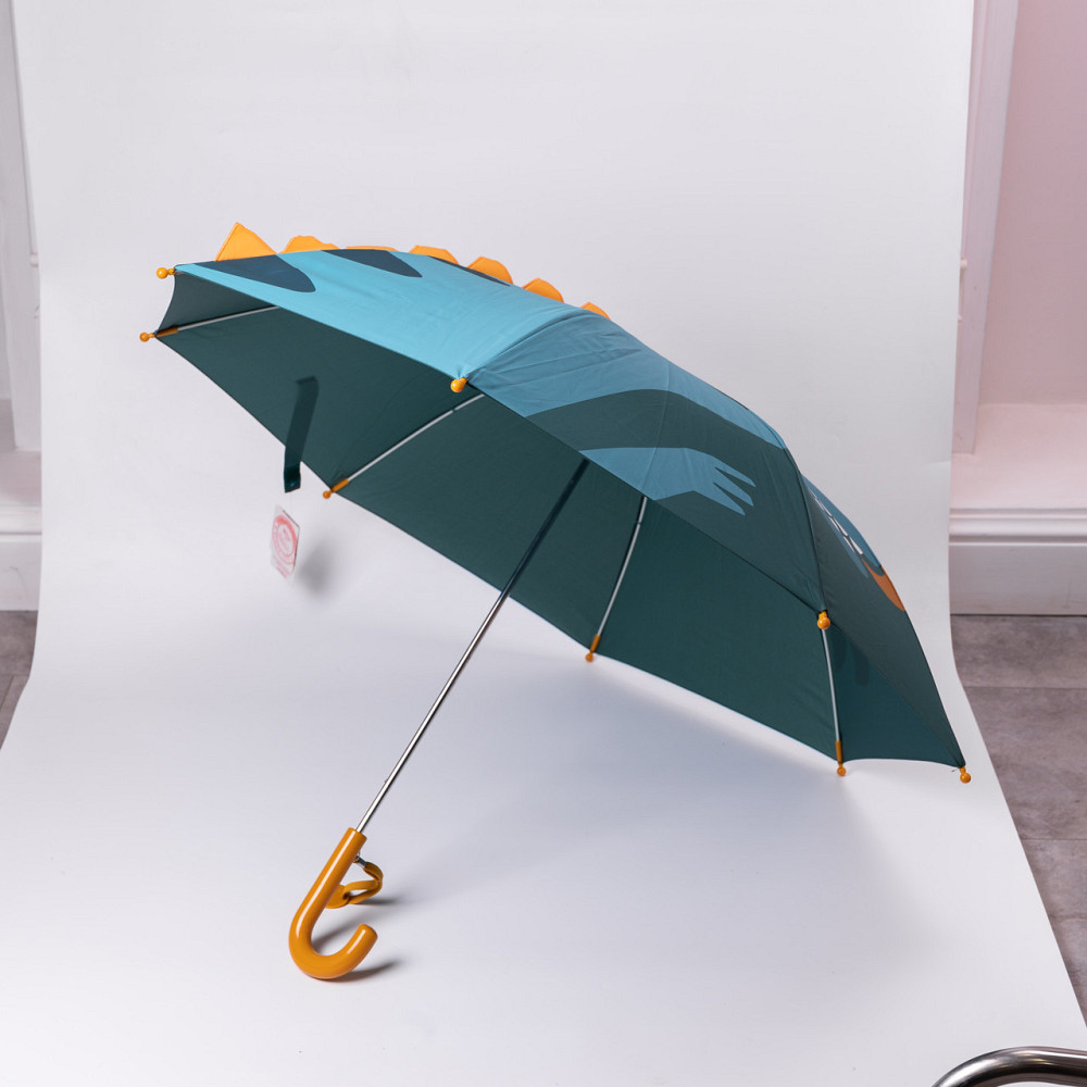 Класична дитяча парасолька-тростина механічна з поліестеру міцна надійна 8 спиць діаметр 89 см Зелений HP-23-12GR Коломыя - изображение 2