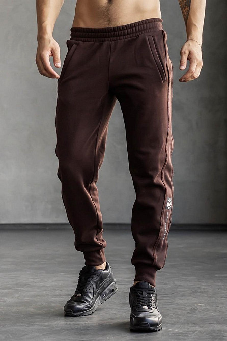 Утеплені джоггери зі швами навиворіт TotalFit EM3-IS10 Коричневый, 3XL Киев - изображение 1