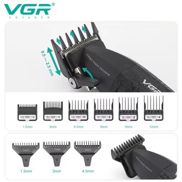 Машинка для стрижки хороша VGR V-640, Електронна машинка для стрижки Профі волосся BX-69 Львів - фото 7