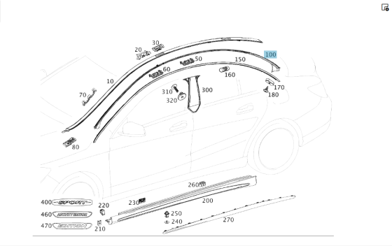 Mercedes-Benz  A1176730321 Ущільнювач молдингу над дверима ліворуч CLA C117 Одеса