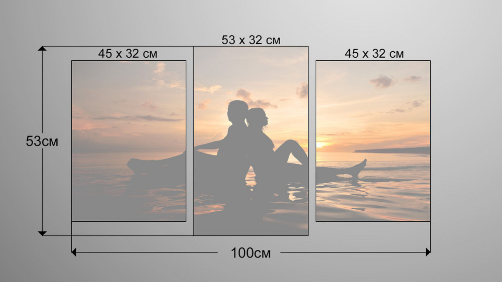 Модульна картина Любов Пара Art-97_3 Київ - фото 3