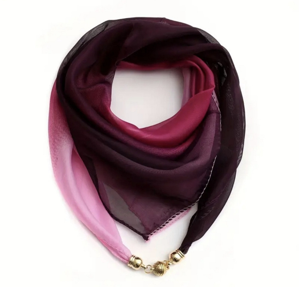 Шарф жіночий з магнітною застібкою Малиновий Сміла - фото 1
