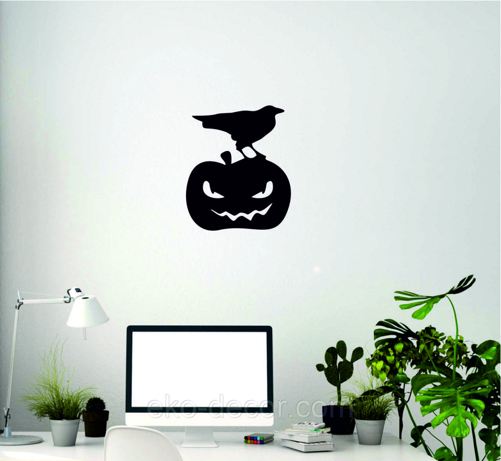 Декоративное настенное Панно «Хэллоуин - тыква», Декор на стену 50*41 см Киев - изображение 1