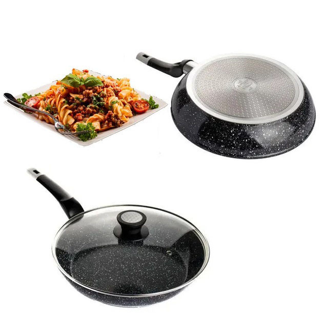 Сковорода зручна для приготування UNIQUE, Сковорода з легкого алюмінію Зручна у використанні NO-75 Львів - фото 10