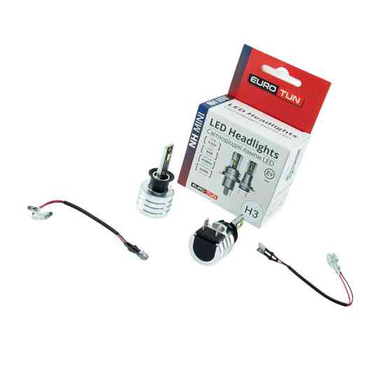 Автолампа H3 12V-24V EUROTUN NH 44W 4500L 6500K радиатор LED Мукачево