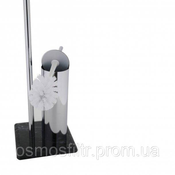 Гарнитур для туалета Axentia Галант с держателем туалетной бумаги основа мрарор хром сталь Н 72 см (282260) Киев - изображение 4