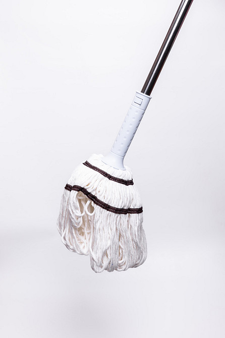 Швабра з класичною круглою насадкою для вологого прибирання підлоги, підходить для плитки, ламінату HP-35015-15 Коломия - фото 5