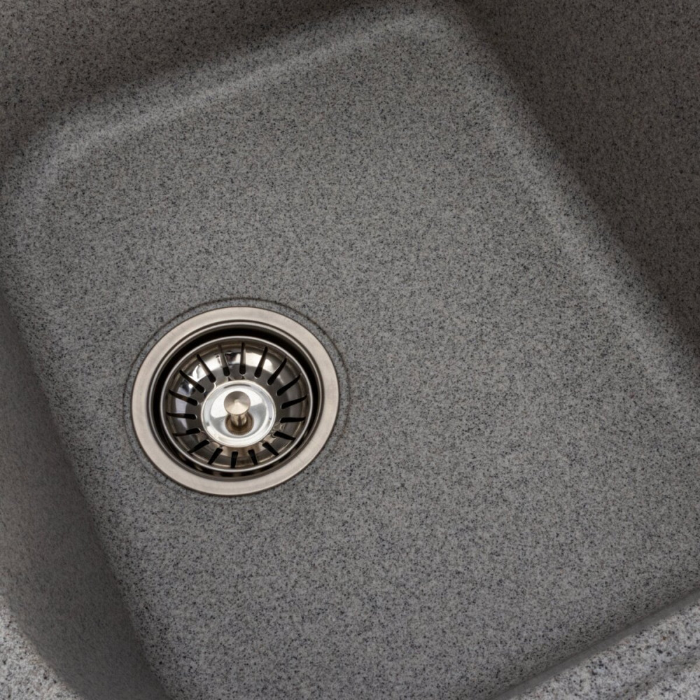 PLATINUM Гранітна мийка для кухні Platinum 7950 Equatoria матовий Сірий Київ - фото 6