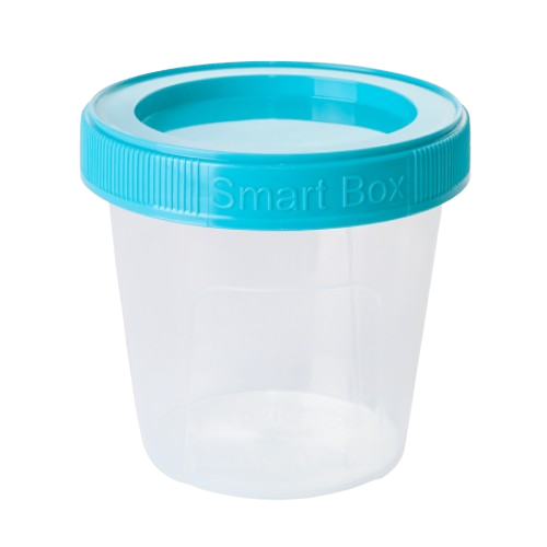 Контейнер для харчових продуктів 0,35л круглий прозорий/бірюзовий Smart Box Алеана Житомир - изображение 1