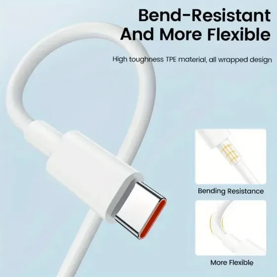 Кабель USB Type-C 1 м, 5 А, Fast Charging для зарядки и передачи данных Киев