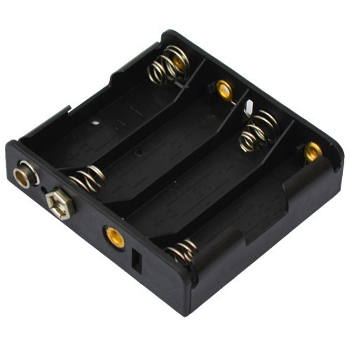 Корпус для четырёх батареек типа АА 64х58мм, с проводами 15см Полтава - изображение 1