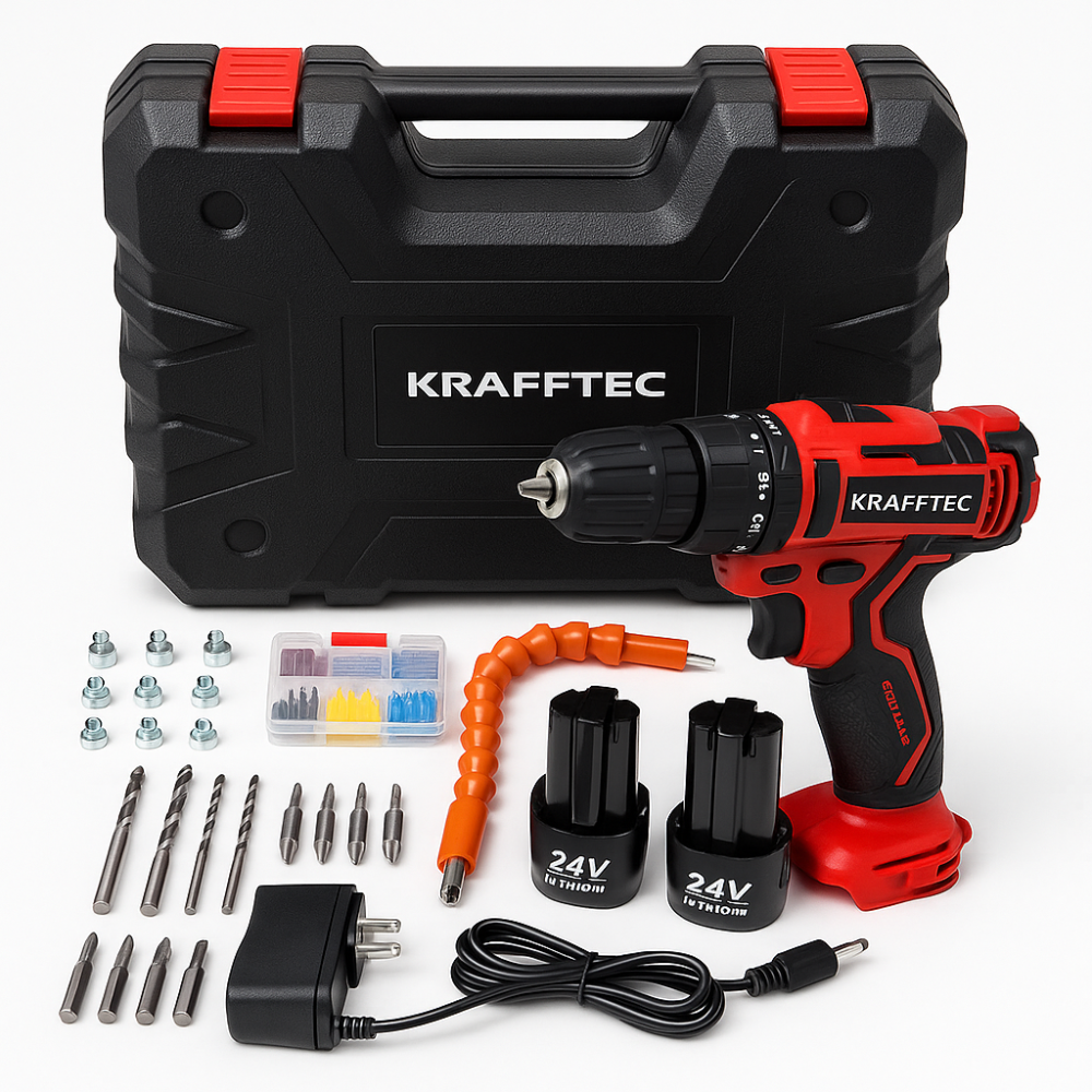 Магазинный аккумуляторный шуруповерт KRAFFTEC 24V, Шуруповерт на аккумуляторе с насадками SH-97 Львов - изображение 16