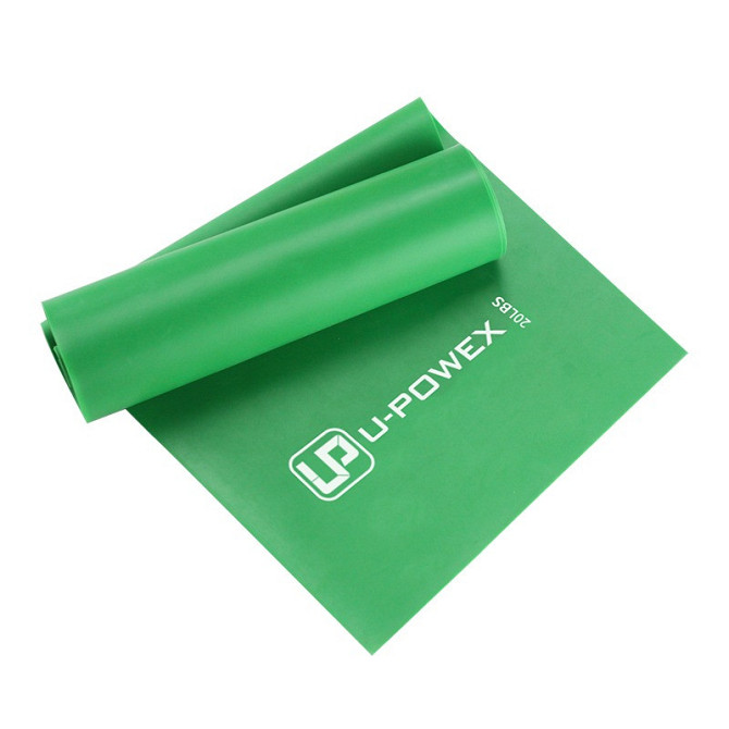 Стрічка-еспандер для фітнесу та реабілітації U-POWEX Fitness band 0.5мм. (9.1 кг) Green Кам'янське - фото 1