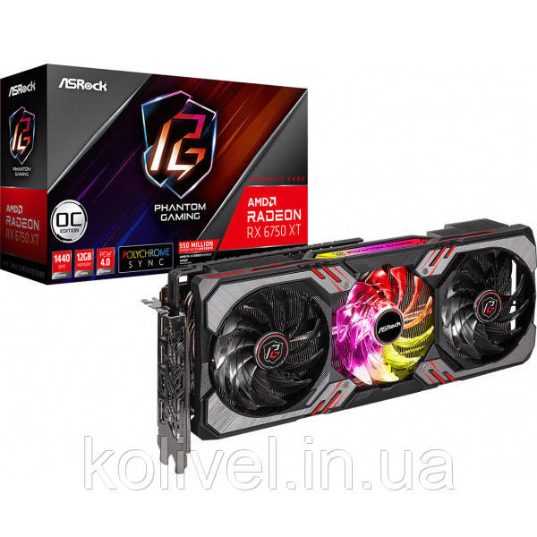 AMD Radeon RX 6750 XT ASRock Phantom Gaming D 12G OC, 12GB DDR6, 192 bit, PCI Express 4.0 (RX6750XT PGD 12GO#) Киев - изображение 6