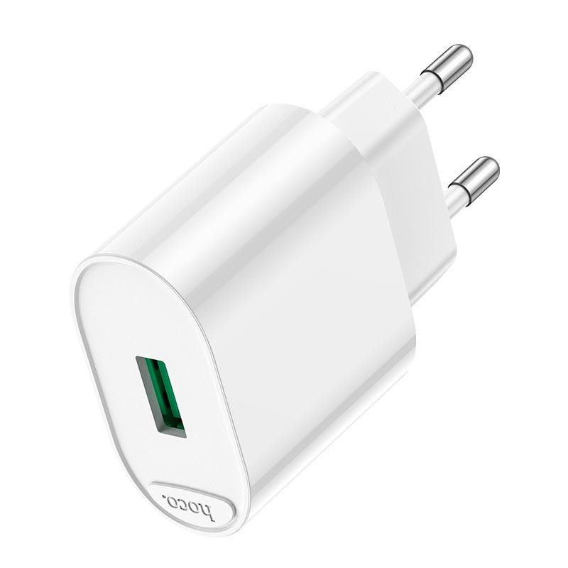 Адаптер мережевий Hoco C109A USB, QC, білий Винница - изображение 3