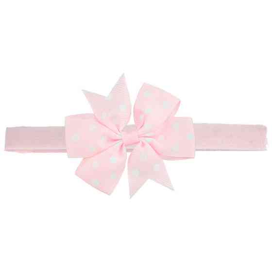 Дитяча пов'язка в горох one size рожевий Київ