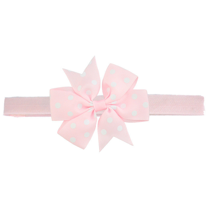 Дитяча пов'язка в горох one size рожевий Київ - фото 3