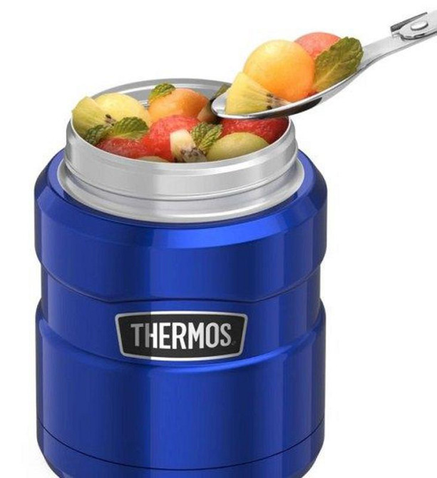 Термос для еды с ложкой 0.47 литра Thermos King Food Flask (173026) Нержавеющая сталь Нововолынск - изображение 3