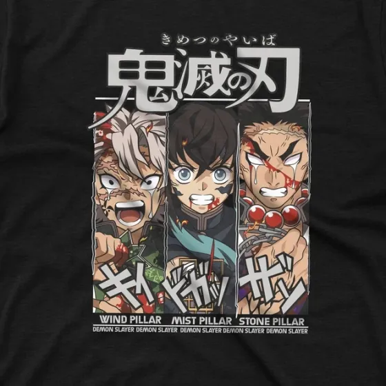 Футболка для підлітка хлопчика з принтом Клинок, рассекающий демонов Столпы 2 Розмір 160 Anime10362 Дніпро