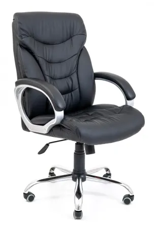 Офісне Крісло Керівника Richman Cagliari Fly 2300 Хром М1 Tilt Чорний Київ