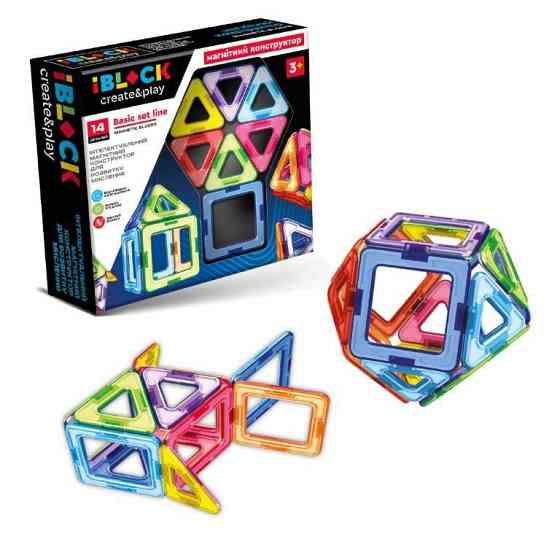 Дитячий магнітний конструктор PL-923-525, 14 деталей Вінниця