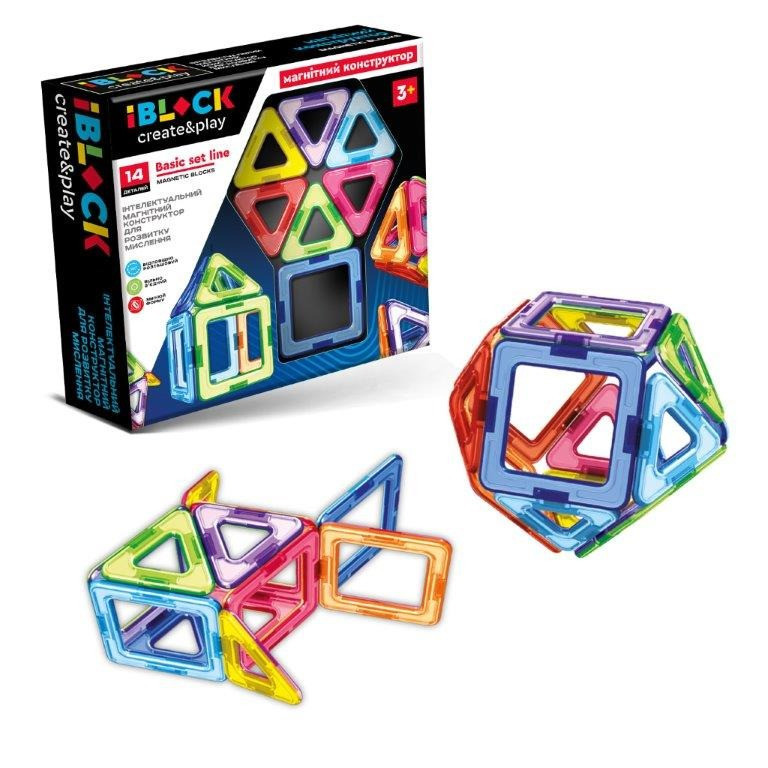 Дитячий магнітний конструктор PL-923-525, 14 деталей Вінниця - фото 1