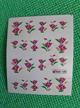 Водные наклейки для маникюра - размер стикера 6*5см, инструкция по применению есть в описании товара Киев