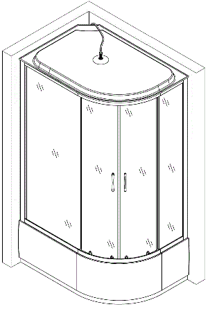 Душовий бокс BRAVO OBRA H120BL (000015535) Київ