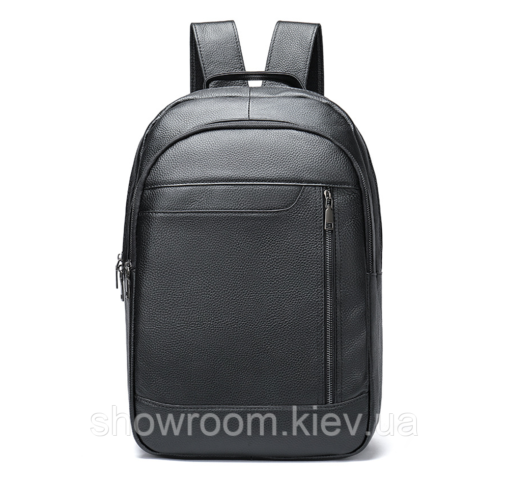 Чорний чоловічий шкіряний рюкзак Leather Collection (9921) Київ - фото 2