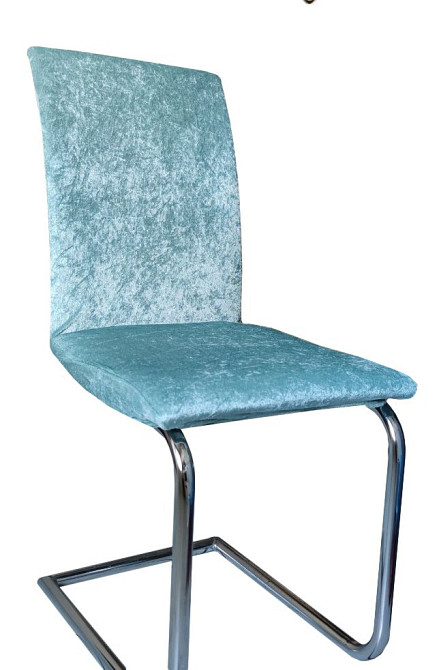 Універсальний натяжний чохол накидка на стілець зі спинкою велюр м'ята Royan Туреччина 0016 Біла Церква - фото 1