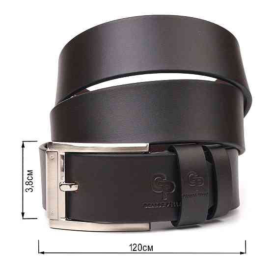 Качественный мужской ремень из натуральной кожи Grande Pelle 21461 Коричневый Киев
