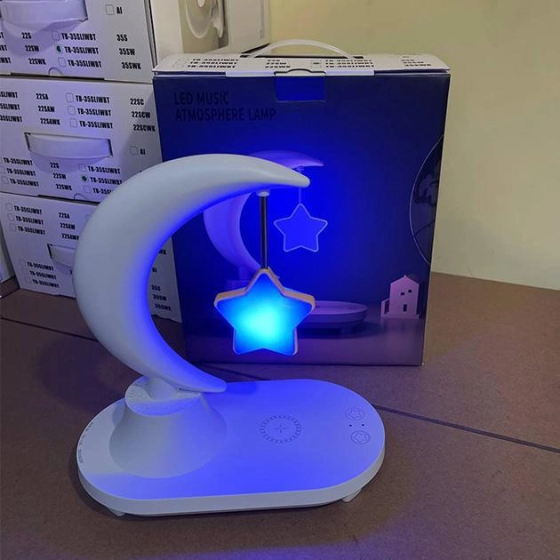 Ночник с колонкой Music Atmosphere Lamp с функцией беспроводной зарядки Винница