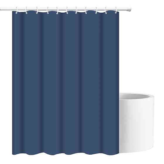 Шторка для ванны из полиэстера водонепроницаемая Bathlux 180x180 см с кольцами, занавеска для ванной комнаты Каменец-Подольский