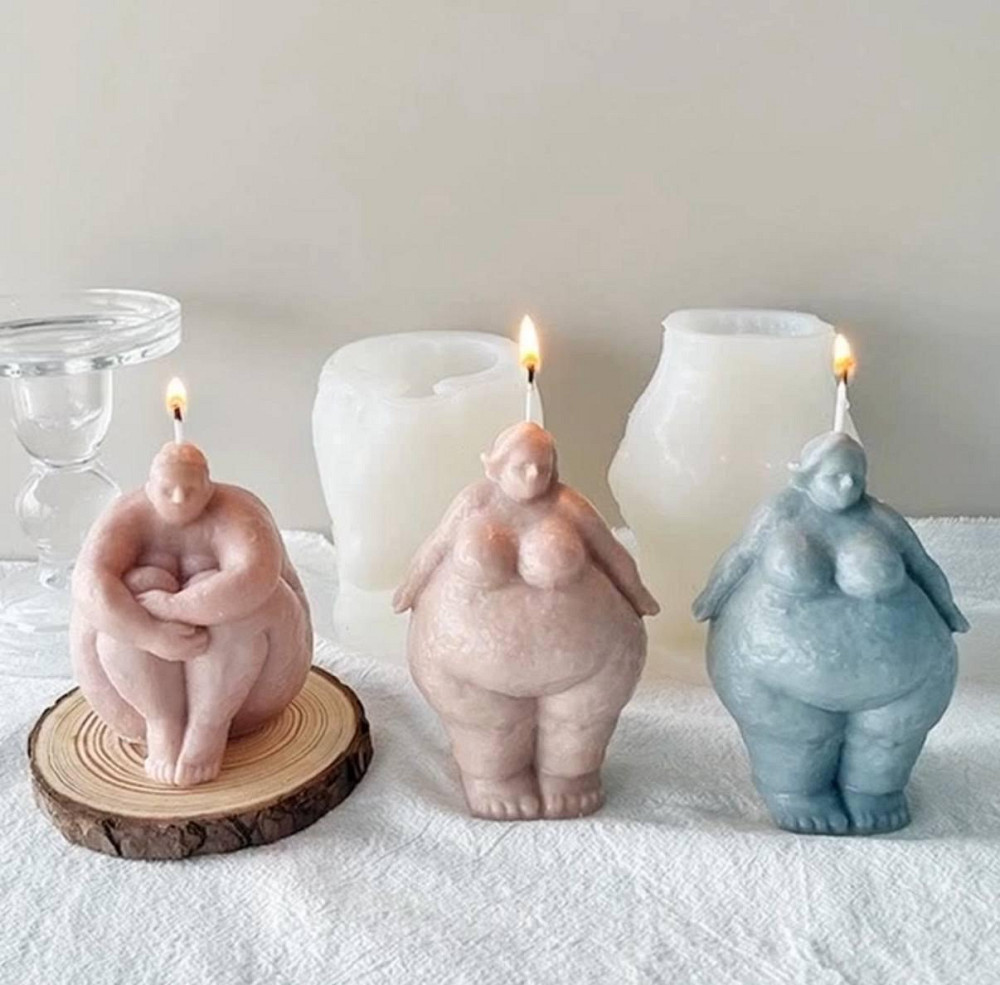 Силіконова форма для свічки «Фігура тіла» body positive Київ - фото 4